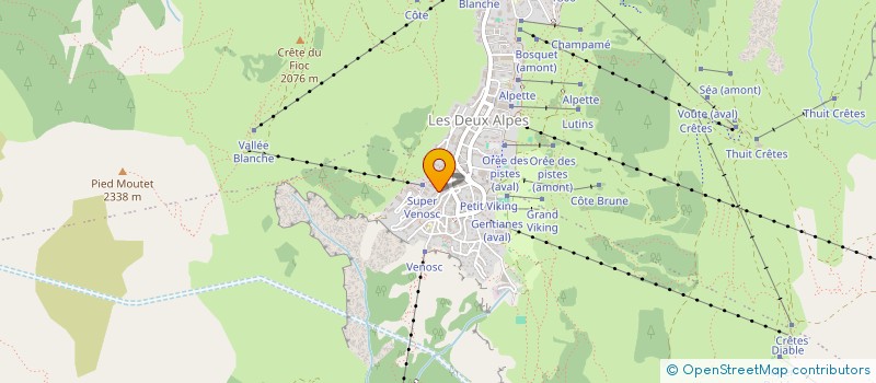 localisation de l'entreprise LES COMPAGNONS DE LA LIGUE BIBLIQUE FRANCAISE  LES DEUX ALPES