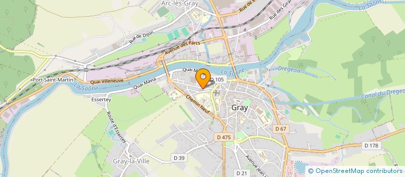 localisation de l'entreprise LES COMPAGNONS DE LA PIERRE à GRAY