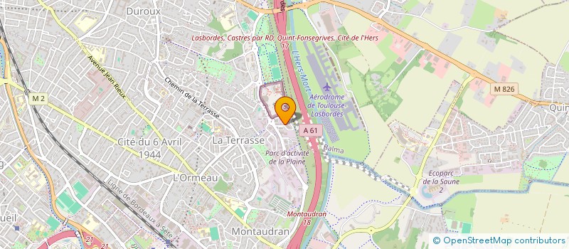 localisation de l'entreprise LES COMPAGNONS DE LA TOITURE à TOULOUSE