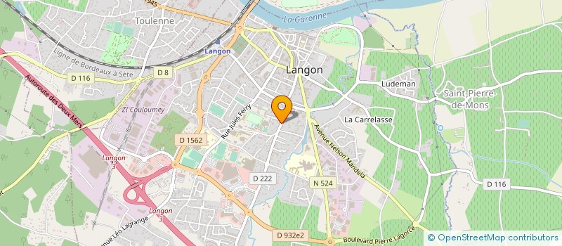 localisation de l'entreprise LES COMPAGNONS DE LA VEILLEE  LANGON