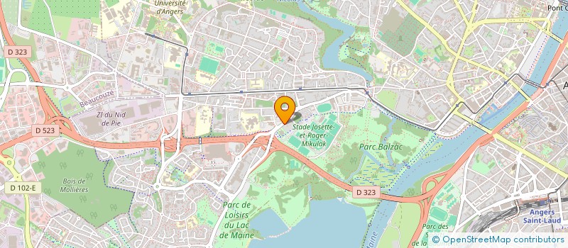 localisation de l'entreprise LES COMPAGNONS DE SAINT HUBERT  ANGERS