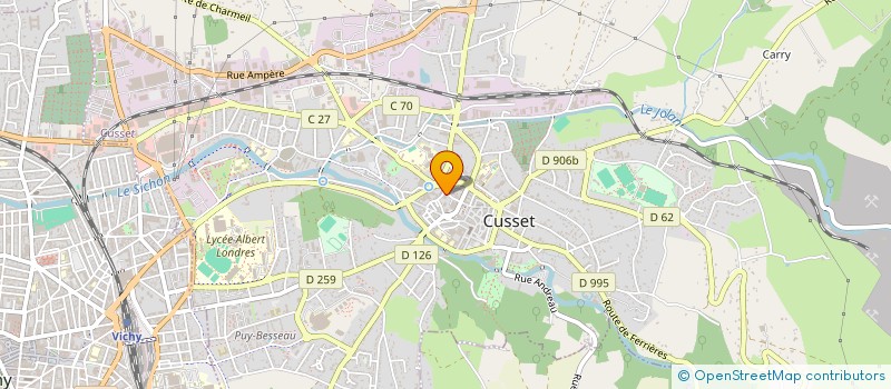 localisation de l'entreprise LES COMPAGNONS DE THOTHESTIA à CUSSET