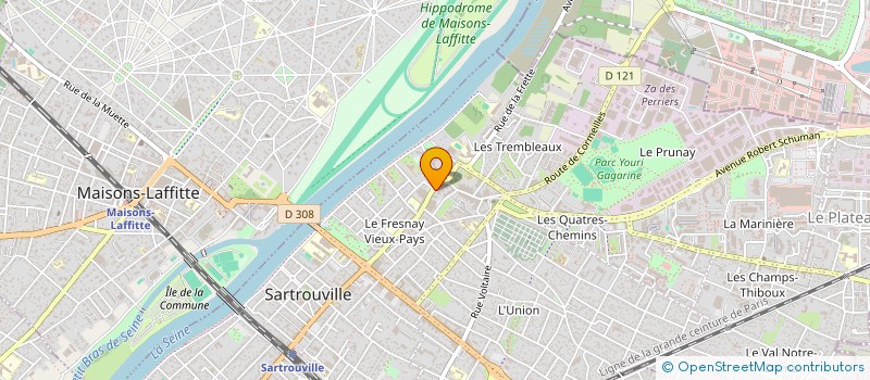 localisation de l'entreprise LES COMPAGNONS DE VIE A DOMICILE  SARTROUVILLE