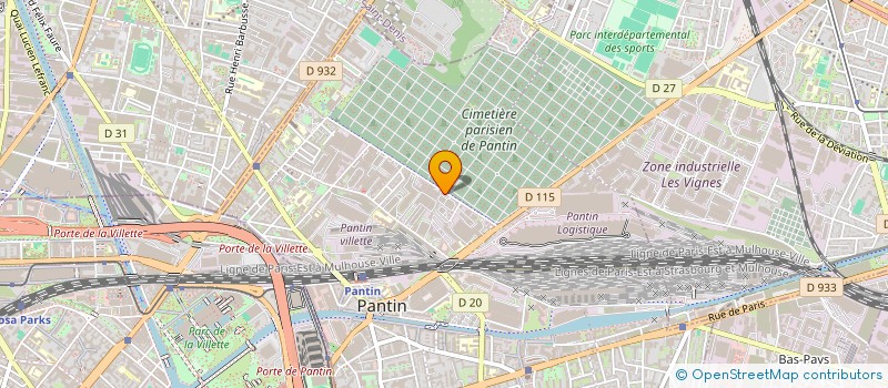 localisation de l'entreprise LES COMPAGNONS DES ARTISANS  PANTIN