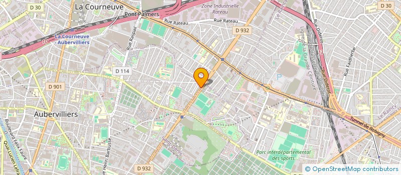 localisation de l'entreprise LES COMPAGNONS DU BATIMENTS  AUBERVILLIERS