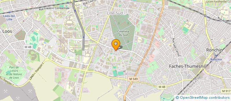 localisation de l'entreprise LES COMPAGNONS DU BTP à LILLE