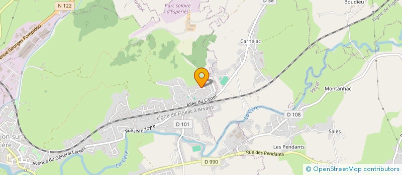 localisation de l'entreprise LES COMPAGNONS DU CANTAL à ARPAJON-SUR-CERE