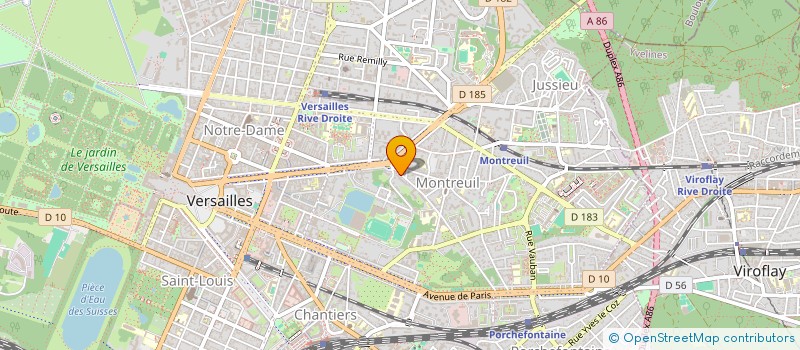 localisation de l'entreprise LES COMPAGNONS DU CHARPENTIER à VERSAILLES
