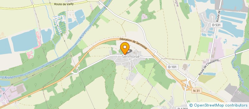 localisation de l'entreprise LES COMPAGNONS DU COMPTOIR  SERMOISE