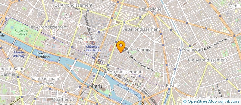 localisation de l'entreprise LES COMPAGNONS DU DETOUR à PARIS