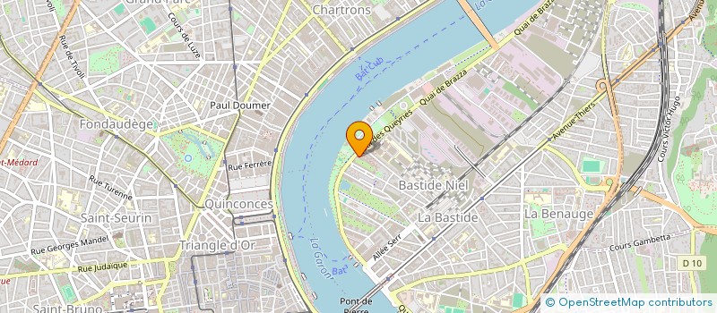 localisation de l'entreprise LES COMPAGNONS DU FLEUVE. COLLECTIF DE SOUTIEN A LA GUINGUETTE ALRIQ  BORDEAUX