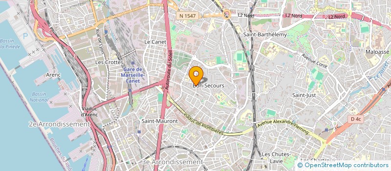 localisation de l'entreprise LES COMPAGNONS DU MEDICAL à MARSEILLE