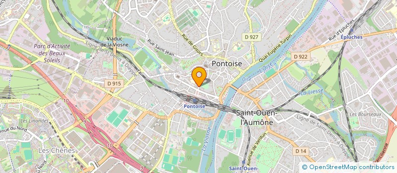 localisation de l'entreprise LES COMPAGNONS DU PATRIMOINE FRANCAIS ET DE L'HABITAT  PONTOISE