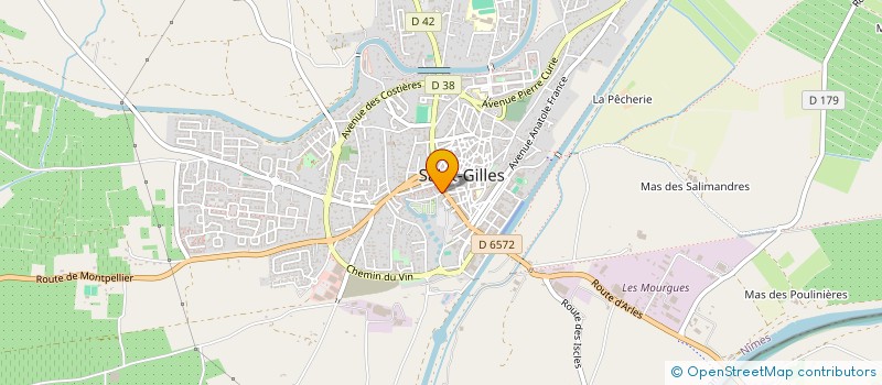 localisation de l'entreprise LES COMPAGNONS DU SUD  SAINT-GILLES