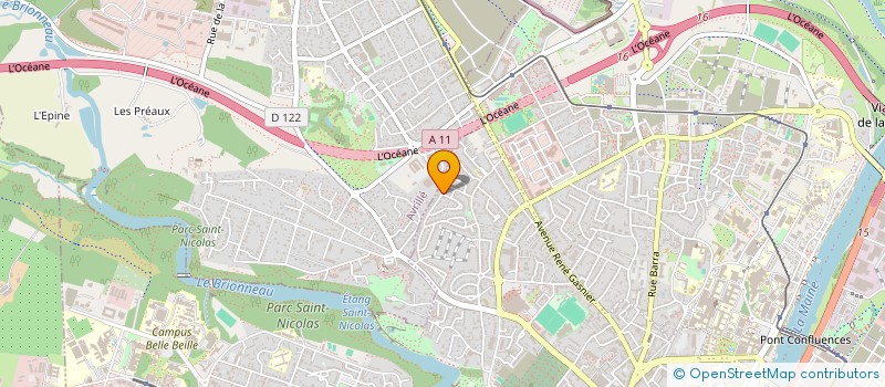 localisation de l'entreprise LES COMPAGNONS DU TAIJIQUAN à ANGERS