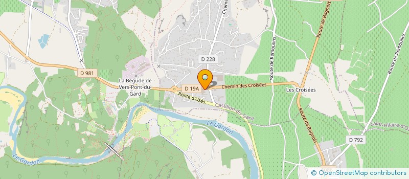 localisation de l'entreprise LES COMPAGNONS DU TERROIR à CASTILLON-DU-GARD