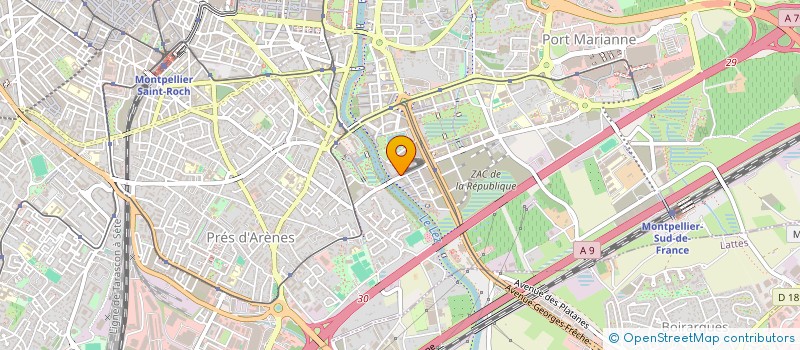 localisation de l'entreprise LES COMPAGNONS FACADIERS à MONTPELLIER