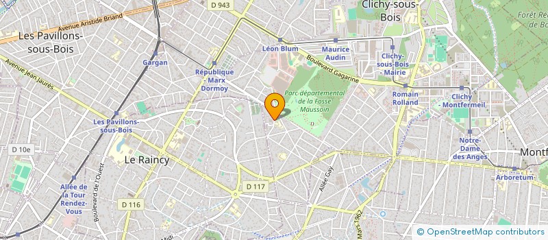 localisation de l'entreprise LES COMPAGNONS JORGE à CLICHY-SOUS-BOIS