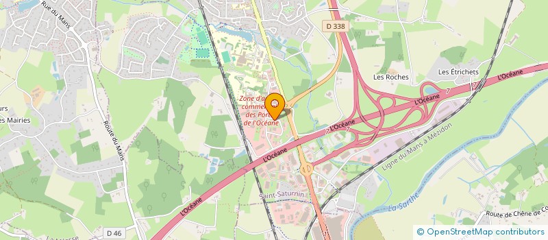 localisation de l'entreprise LES COMPAGNONS LE MANS à SAINT-SATURNIN