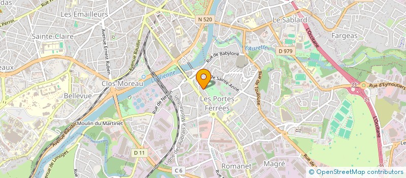 localisation de l'entreprise LES COMPAGNONS LIMOUSINS à LIMOGES