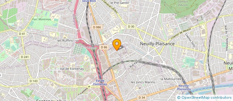 localisation de l'entreprise LES COMPAGNONS MARBRIERS à FONTENAY-SOUS-BOIS