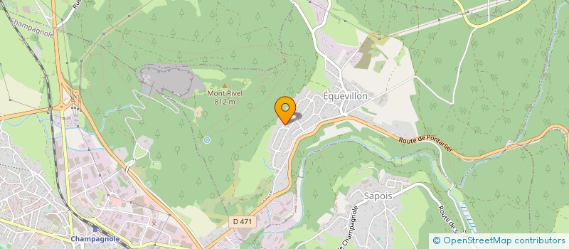 localisation de l'entreprise LES COMPAGNONS MONTRIVEL 1ERE COMPAGNIE ARC CHAMPAGNOLLE  EQUEVILLON