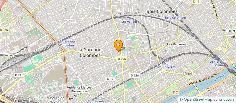 localisation de l'entreprise LES COMPAGNONS MOTORISTES à LA GARENNE-COLOMBES