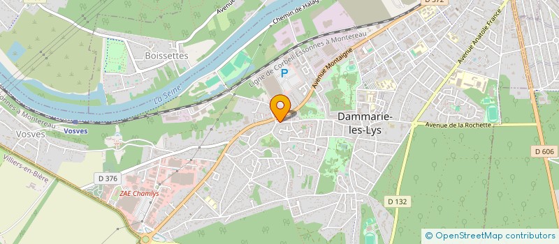 localisation de l'entreprise LES COMPAGNONS PAVILLONNEURS à DAMMARIE-LES-LYS