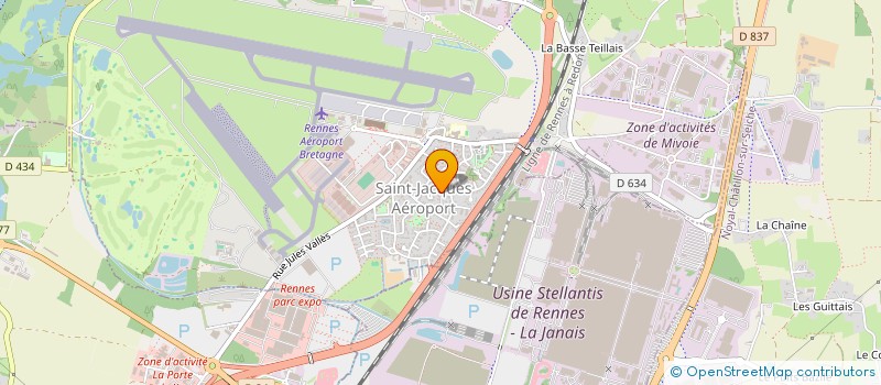 localisation de l'entreprise LES COMPAGNONS PLAQUISTES  SAINT-JACQUES-DE-LA-LANDE