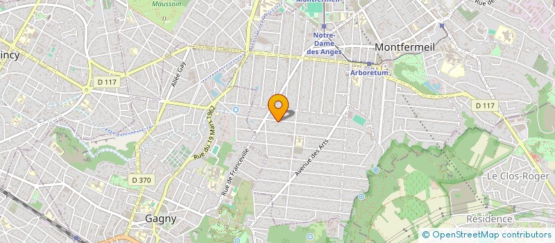 localisation de l'entreprise LES COMPAGNONS REUNIS  MONTFERMEIL