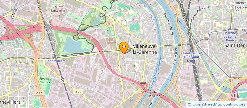 localisation de l'entreprise LES COMPAGNONS REUNIS DU BATIMENT à VILLENEUVE-LA-GARENNE