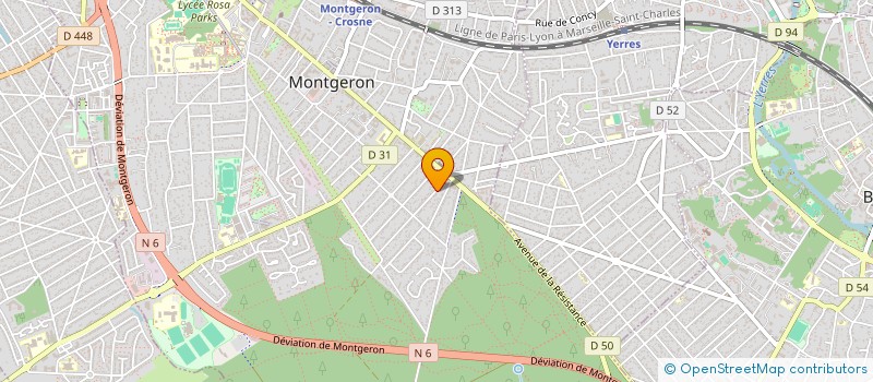 localisation de l'entreprise LES COMPAGNONS SERRURIERS METALLIERS à MONTGERON