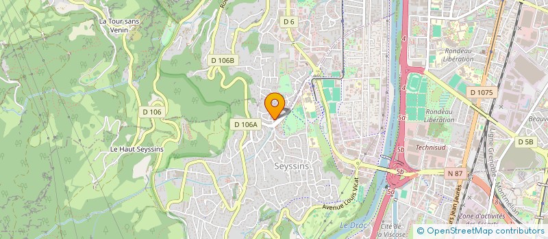 localisation de l'entreprise LES COMPARES à SEYSSINS