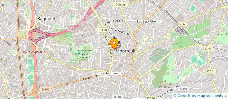 localisation de l'entreprise LES COMPLICES à MONTREUIL