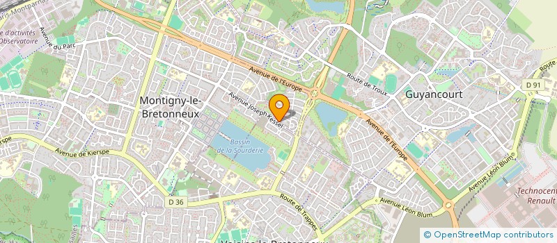 localisation de l'entreprise LES COMPTOIRS DES YVELINES  MONTIGNY-LE-BRETONNEUX