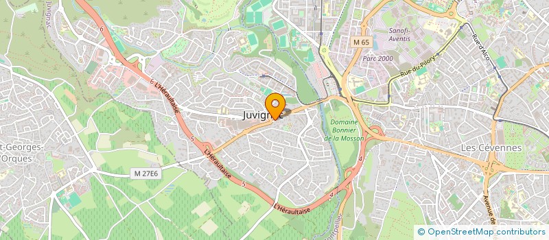 localisation de l'entreprise LES COMPTOIRS DU BIO  JUVIGNAC