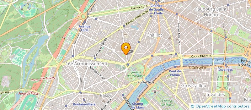 localisation de l'entreprise LES COMPTOIRS DU TROCADERO à PARIS