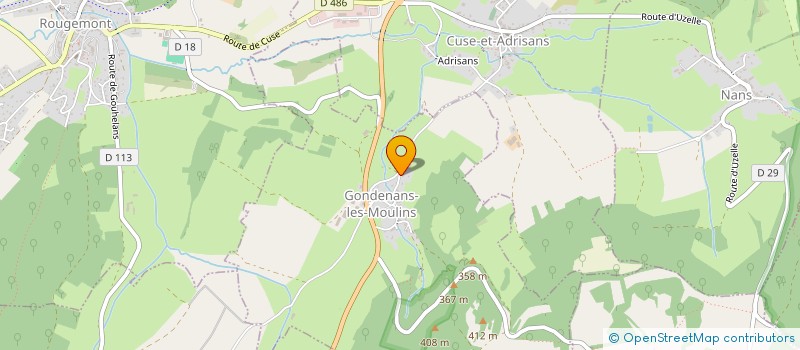 localisation de l'entreprise LES CONCERTS DU DOUBS  GONDENANS-LES-MOULINS