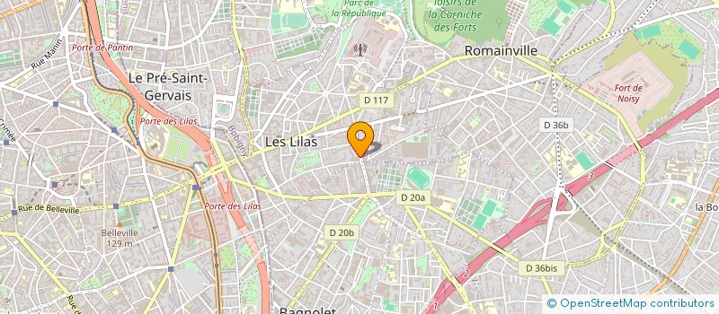localisation de l'entreprise LES CONCERTS ROMANTIQUES à LES LILAS