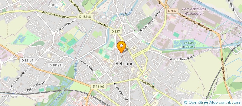localisation de l'entreprise LES CONFIDENTIELLES à BETHUNE