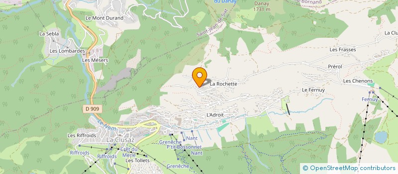 localisation de l'entreprise LES CONFINS à LA CLUSAZ