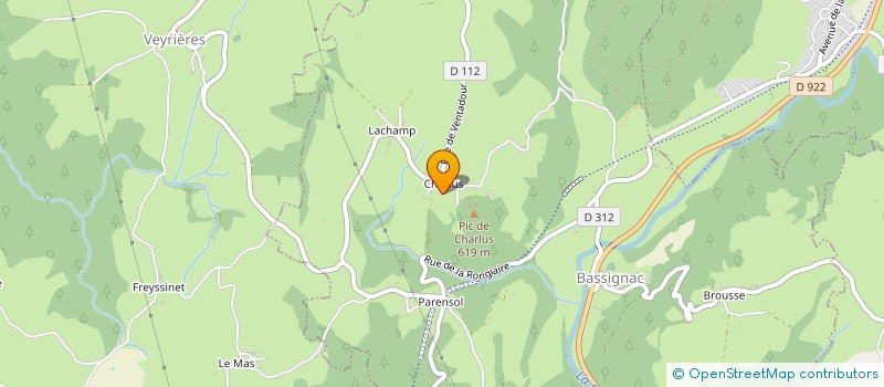 localisation de l'entreprise LES CONFITURES DE CHARLUS à BASSIGNAC