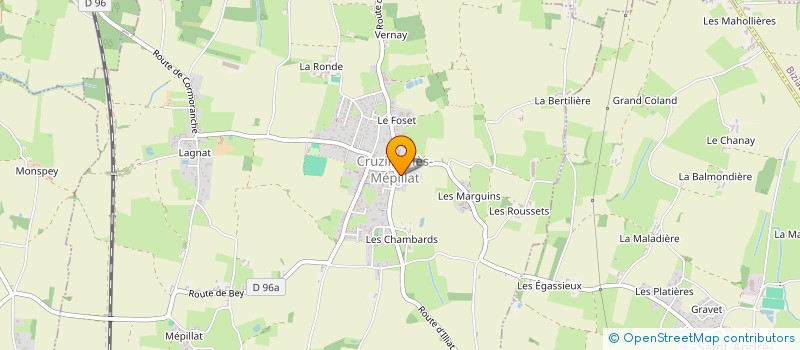 localisation de l'entreprise LES CONSCRITS DE CRUZILLES LES MEPILLAT  CRUZILLES-LES-MEPILLAT