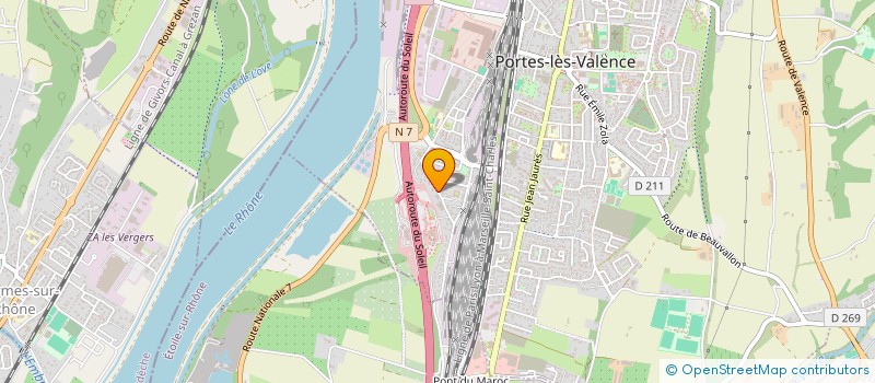localisation de l'entreprise LES CONSTRUCTEURS à PORTES-LES-VALENCE