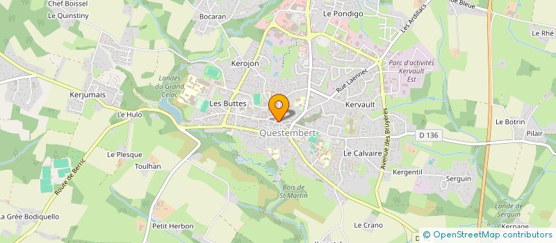 localisation de l'entreprise LES CONSTRUCTIONS ARTISANALES à QUESTEMBERT