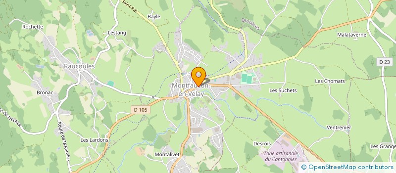 localisation de l'entreprise LES CONSTRUCTIONS D'ARCHITECTE à MONTFAUCON-EN-VELAY