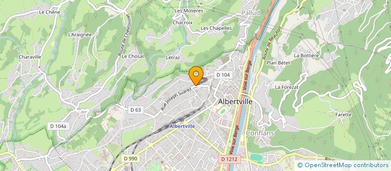 localisation de l'entreprise LES CONSTRUCTIONS D'EDEN  ALBERTVILLE