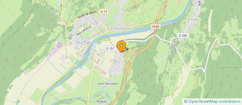 localisation de l'entreprise LES CONSTRUCTIONS DU VAL DE LOUE à QUINGEY