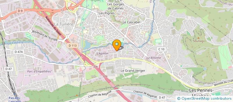 localisation de l'entreprise LES CONSTRUCTIONS PROVENCALES à LES PENNES-MIRABEAU
