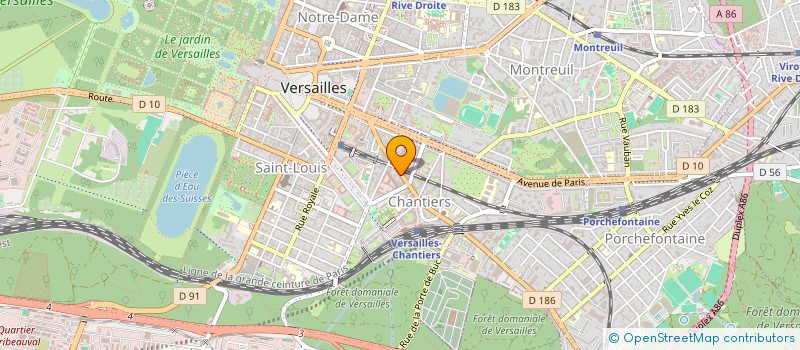 localisation de l'entreprise LES CONSULTANTS EUROPEENS à VERSAILLES